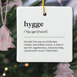 Hygge Definition Gemütliches Urlaubsstil Geschenk  Keramikornament