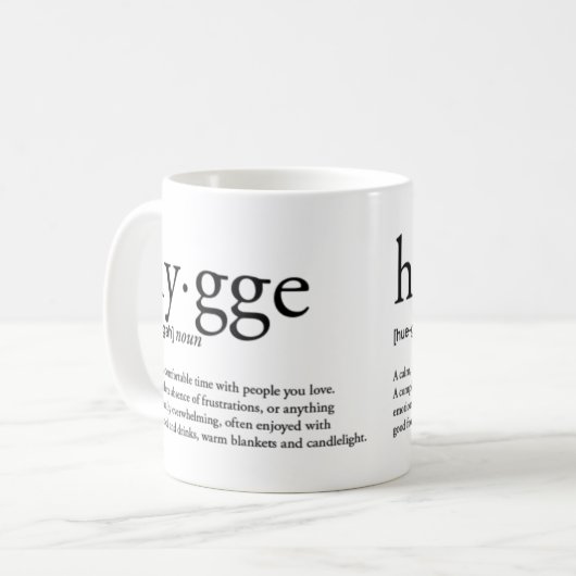 Hygge Definition Kaffeetasse (Vorderseite Links)