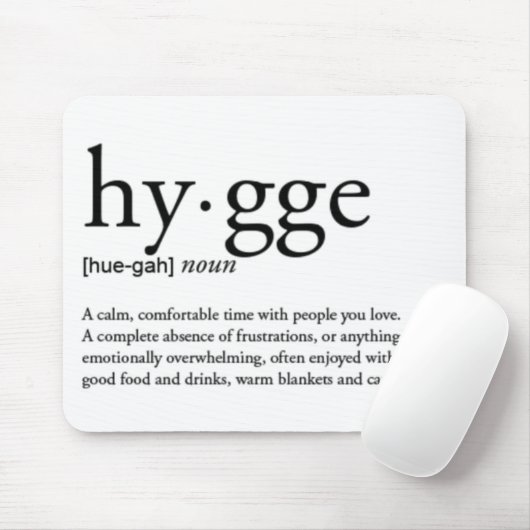 Hygge Definition Mousepad (Mit Mouse)