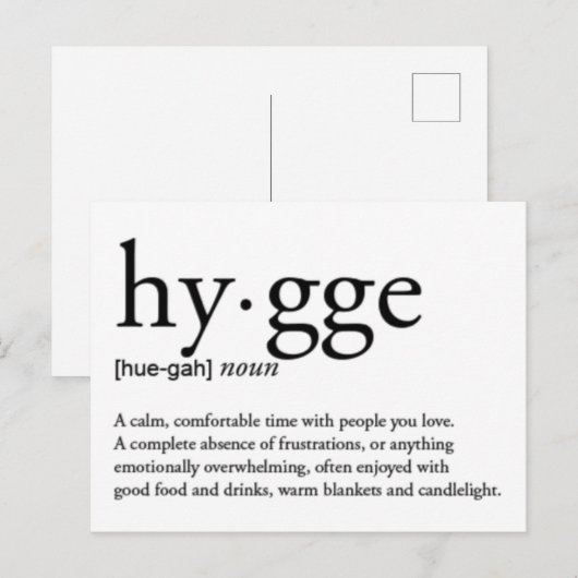 Hygge Definition Postkarte (Vorne/Hinten)