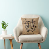 Hygge Dekoration - Familienathers hier Burlap Sack Kissen (Stuhl )