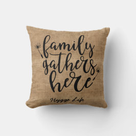 Hygge Dekoration - Familienathers hier Burlap Sack Kissen