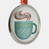 Hygge Drink Self-Care Thunder_Cove Ornament Aus Metall (Rechts)