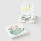 Hygge Drink Self-Care Thunder_Cove Steinuntersetzer (Seitenansicht)