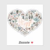 Hygge Heart Sticker (Blatt)