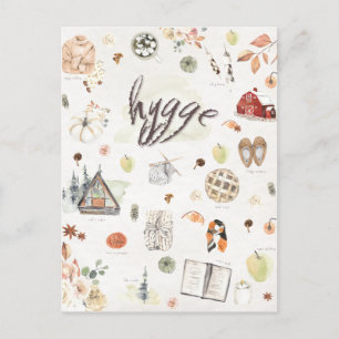 Hygge Herbst Oktober Postkarte