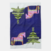 Hygge Horse Winter Scene Küche Handtuch Tee (Vertikal)