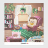 Hygge Igel Aufkleber (Blatt)