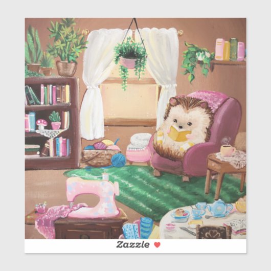 Hygge Igel Aufkleber (Blatt)