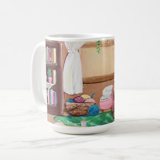 Hygge Igel Kaffeetasse (Vorderseite Links)