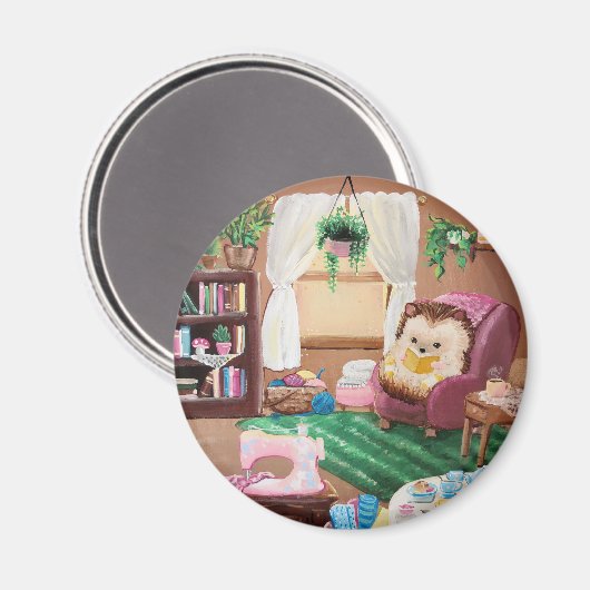 Hygge Igel Magnet (Vorderseite/Rückseite)