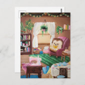 Hygge Igel Postkarte (Vorne/Hinten)
