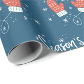 Hygge Mittens Weihnachtsfeiertag Geschenkpapier (Rolleneckpunkt)