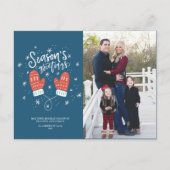 Hygge Mittens Weihnachtsurlaub Postcard Feiertagspostkarte (Vorderseite)