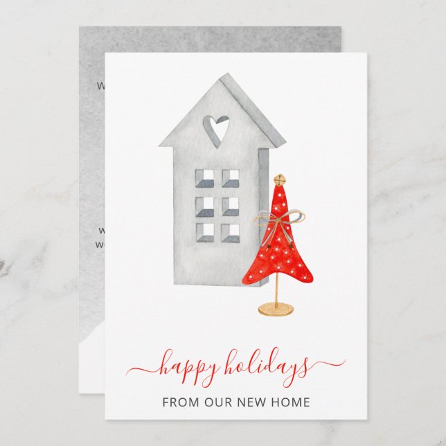 Hygge New Zuhause Weve Moved Holiday Card (Vorne/Hinten)