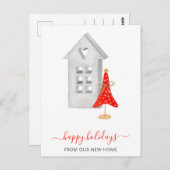 Hygge New Zuhause Weve Moved Holiday Postcard Postkarte (Vorne/Hinten)