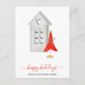 Hygge New Zuhause Weve Moved Holiday Postcard Postkarte (Vorderseite)