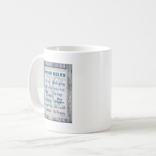 Hygge Regeln Kaffeetasse (Vorderseite Links)