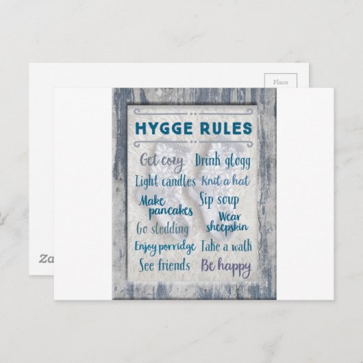 Hygge Rules Postkarte (Vorne/Hinten)