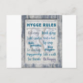 Hygge Rules Postkarte (Vorderseite)