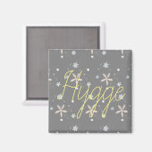 Hygge Snow Blume Magnet (Vorderseite/Rückseite)