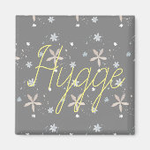 Hygge Snow Blume Magnet (Vorne)