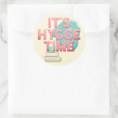 Hygge Time Runder Aufkleber (Tasche)