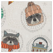 hygge Waschbären Stoff (Nahaufnahme)