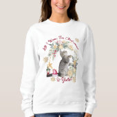 Hygge Weihnachten Cat Cosy Christmas Womens Sweatshirt (Vorderseite)