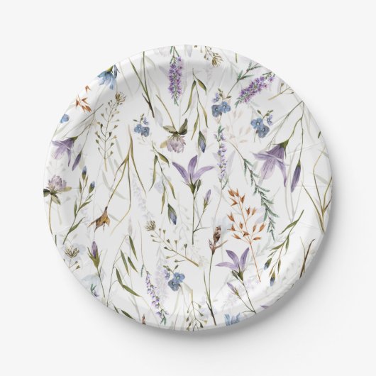Hygge Wildblumen Meadow Pappteller (Vorderseite)