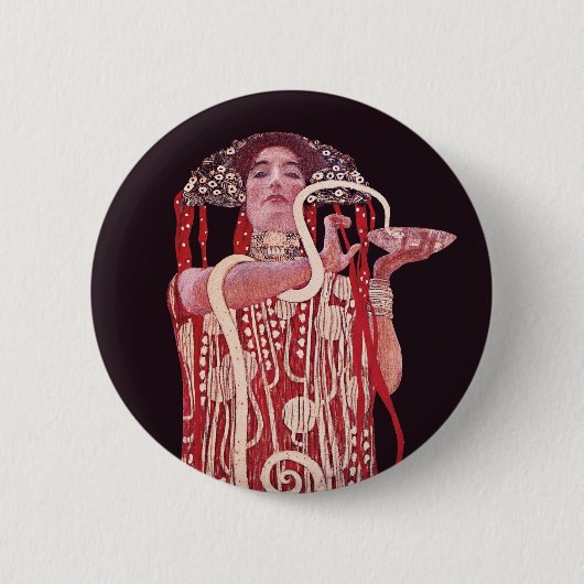 Hygieia von Gustav Klimt Button (Vorderseite)