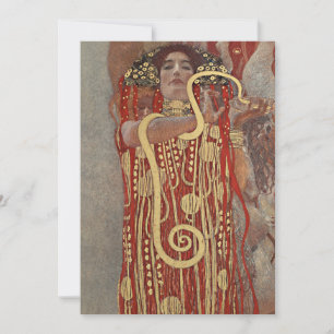 Hygieia von Gustav Klimt, Vintager Jugendstil Einladung