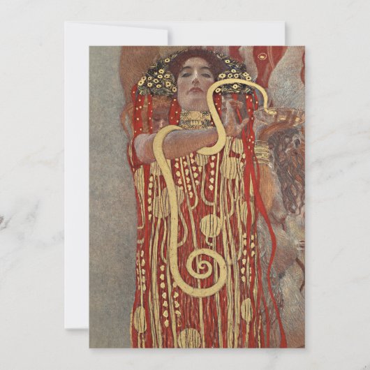Hygieia von Gustav Klimt, Vintager Jugendstil Einladung (Vorderseite)