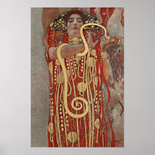 Hygieia von Gustav Klimt, Vintager Jugendstil Poster