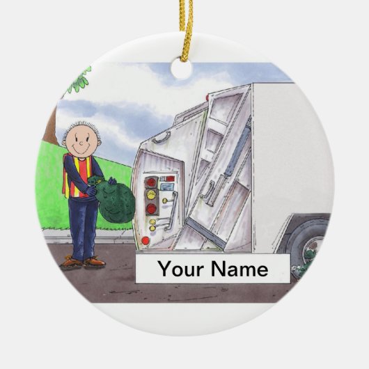 Hygiene-Ingenieur - Mann Keramik Ornament (Vorne)