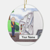 Hygiene-Ingenieur - Mann Keramik Ornament (Links)