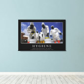 Hygiene: Inspiration Zitat Leinwanddruck (Insitu (Holzboden))
