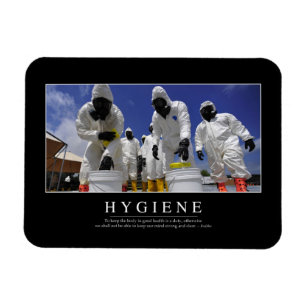 Hygiene: Inspirierend Zitat Magnet