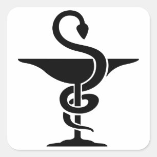 Hygiene Quadratischer Aufkleber