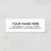 Hygienist. Mini Visitenkarte (Rückseite)