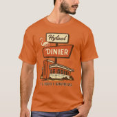 Hyland Diner Danvers, MA Retro Route 1 - Straßenve T-Shirt (Vorderseite)
