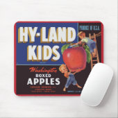 Hyland Kids Washington Apples-Label aus den 1950er Mousepad (Mit Mouse)