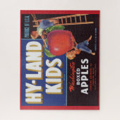 Hyland Kids Washington Apples-Label der 1950er Jah Puzzle (Vertikal)
