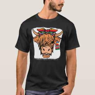 Hyland Kuh Landtier Vieh Kühe Rustikal T-Shirt