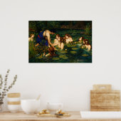 Hylas and the Nymphs by John William Waterhouse Poster (Küche)