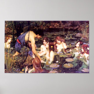 Hylas und die Nymphen Poster