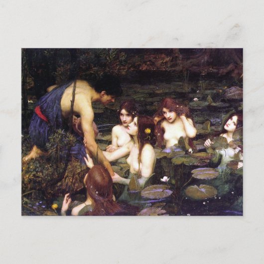 Hylas und die Nymphen von John William Waterhouse Postkarte (Vorderseite)