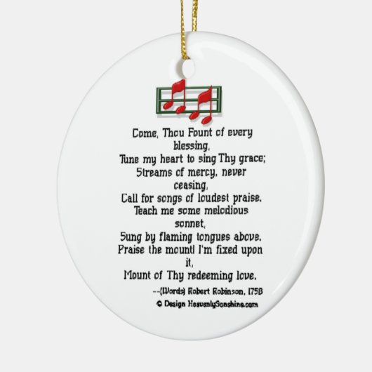 Hymn Ornament Come Thou Fount (Links)