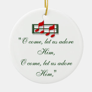 Hymn Ornament "O Come All Ye Faithful" Weihnachten