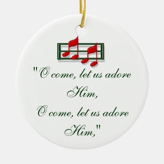 Hymn Ornament "O Come All Ye Faithful" Weihnachten (Vorne)